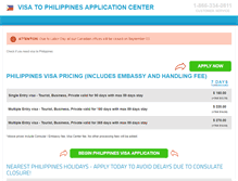 Tablet Screenshot of philippines.visacenter.ca