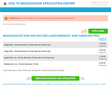 Tablet Screenshot of madagascar.visacenter.ca