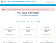 Tablet Screenshot of barbados.visacenter.ca