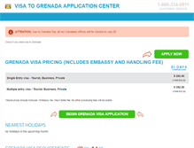Tablet Screenshot of grenada.visacenter.ca