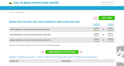 Desktop Screenshot of benin.visacenter.ca