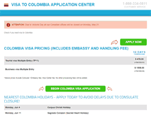 Tablet Screenshot of colombia.visacenter.ca
